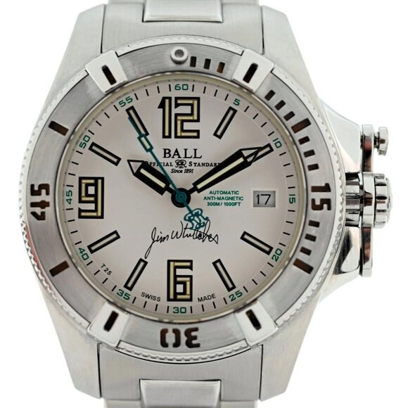 Men's 40mm Ball Hydrocarbon White Dial Auto Watch LE 199 Jim Whittaker- DM1016A! - Picture 1 of 10